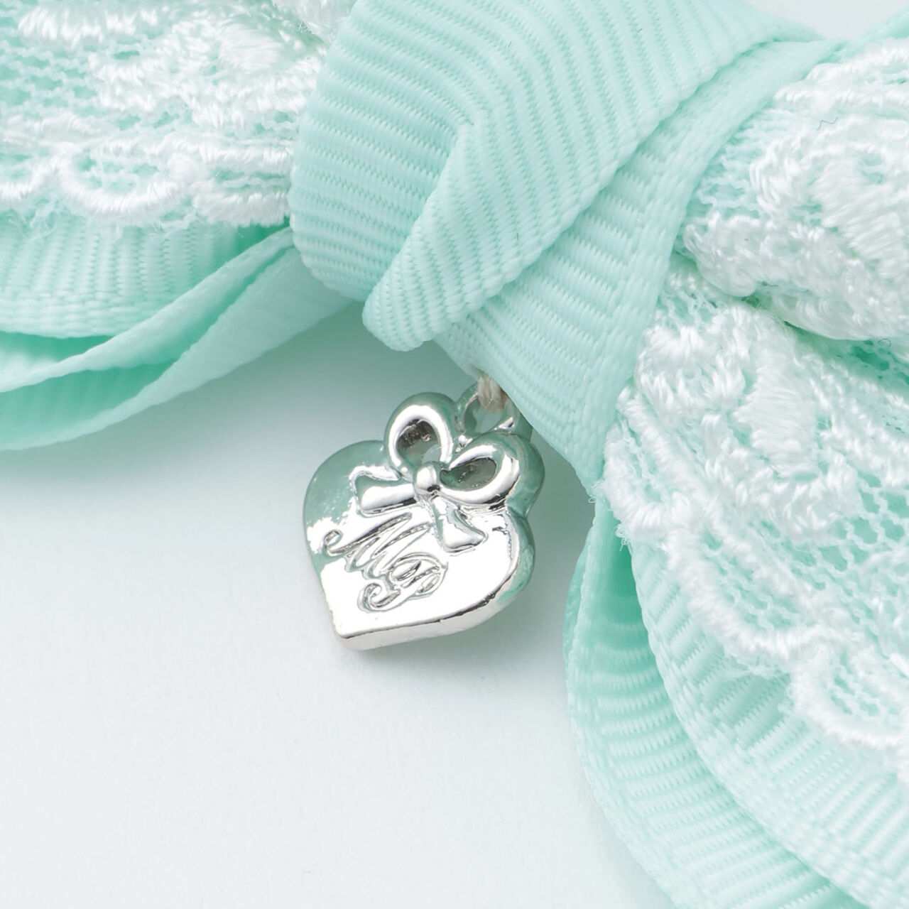 Ribbon Lace Hair Ponytail Holders Set of 2,Off white, large image number 2