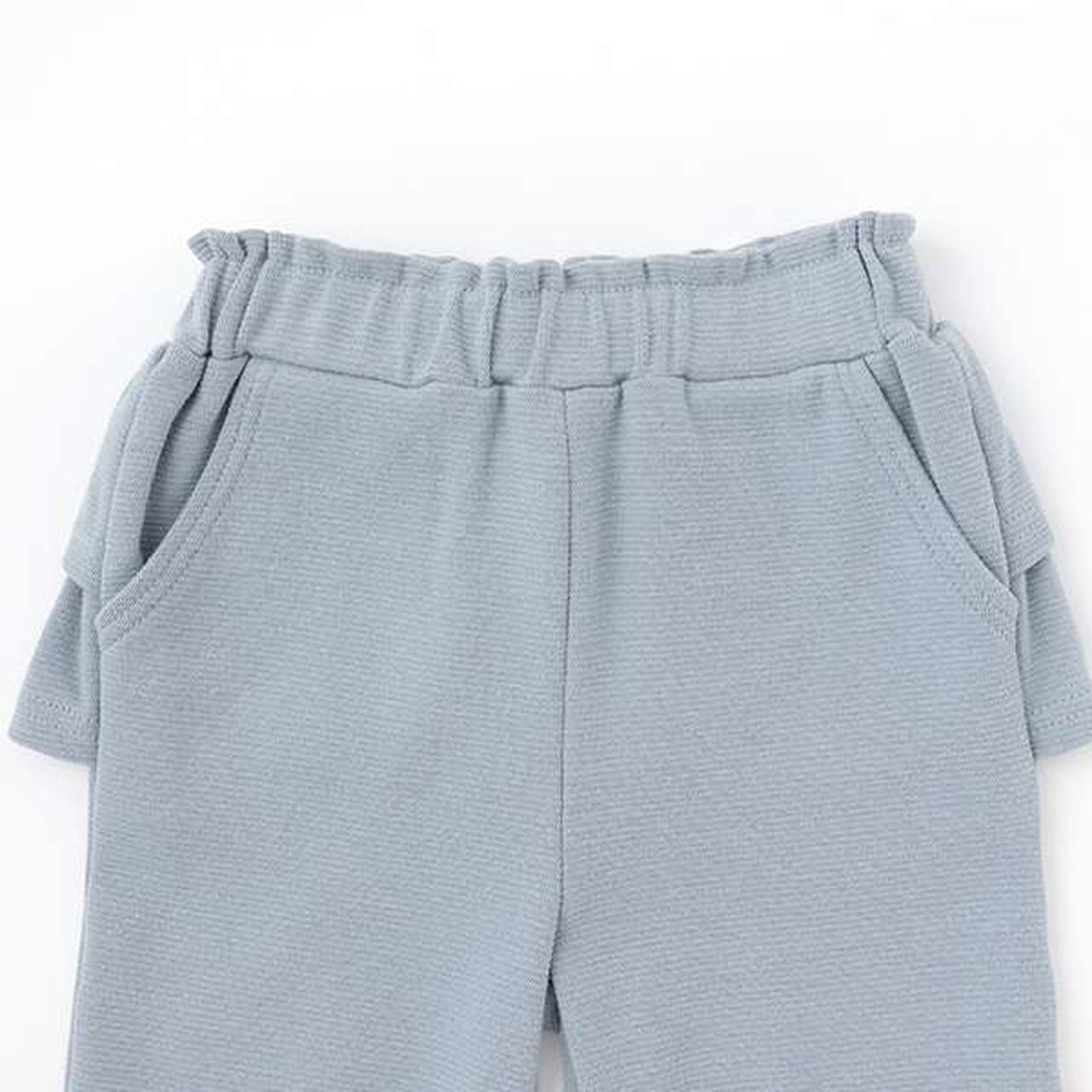 Tomo Pants Back Frill Hem Ribbon Pants,Light gray, large image number 8