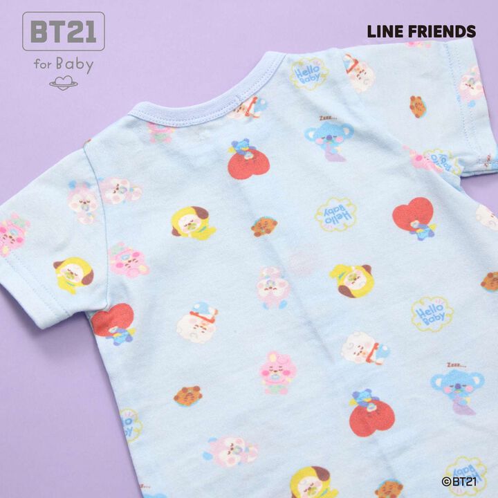 [BT21] Appliqu&eacute; All-Over Pattern Short All-in-One,Sax blue, medium image number 6