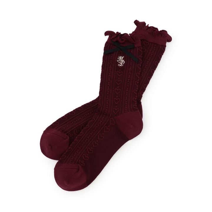 [Antibacterial Deodorizing] Frill Ribbon Socks,, medium