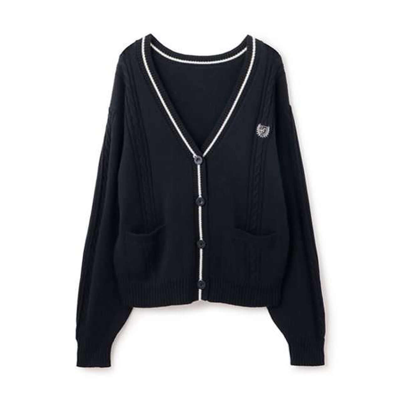 [Graduation Attire] Washable Knit Cardigan,Navy, large image number 4