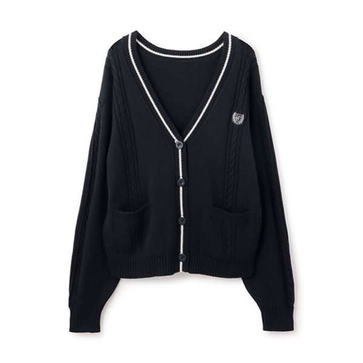 [Graduation Attire] Washable Knit Cardigan,Navy, medium image number 4