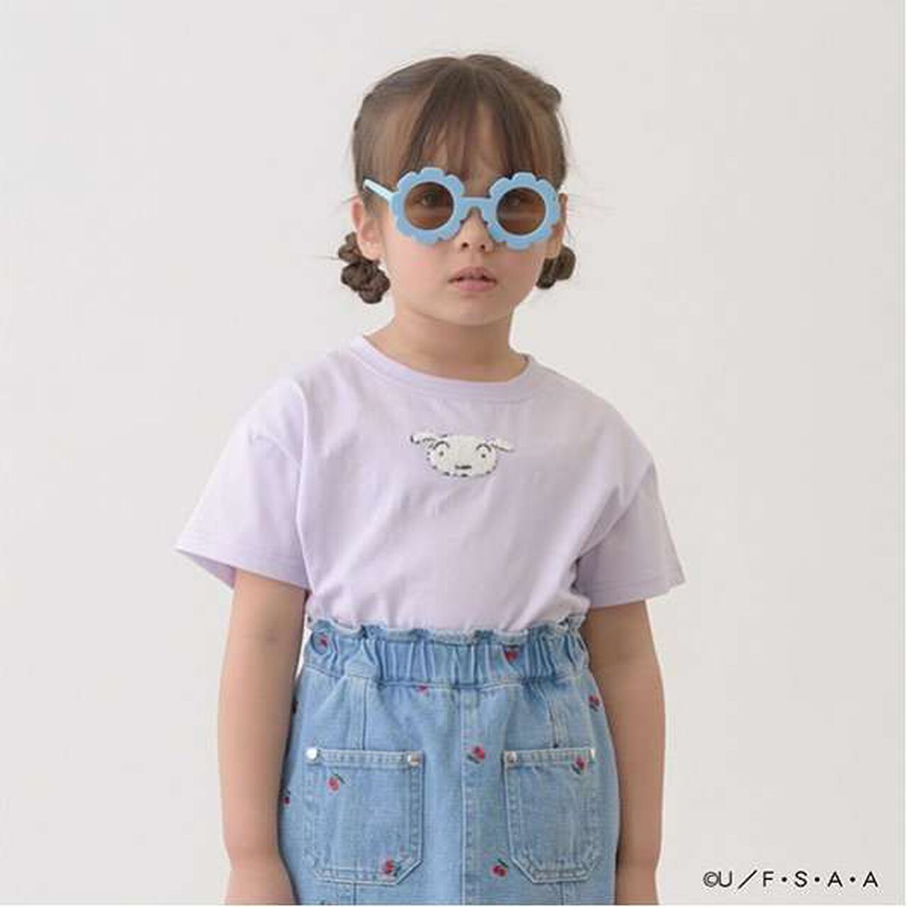 Crayon Shin-chan Soft Cotton Shiro Sagara Embroidery T-Shirt,Cream, large image number 16