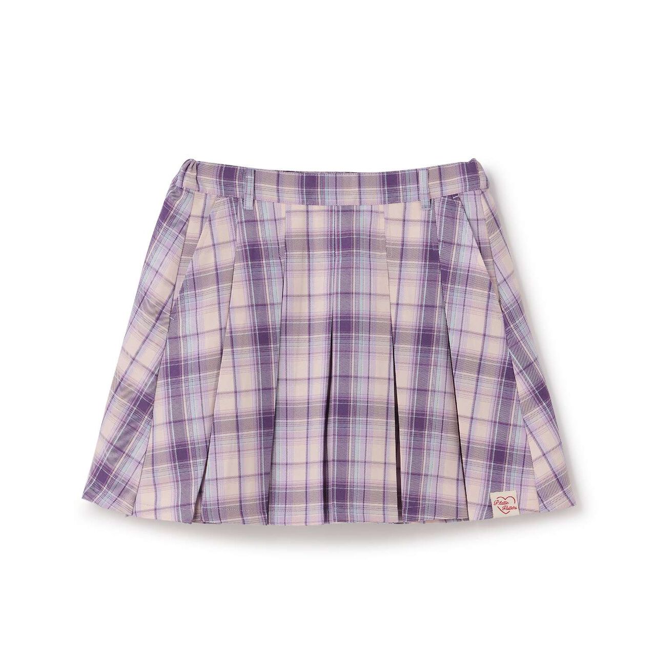 [Easy Care] Checkered Front Pleated Skirt,Black, large image number 24