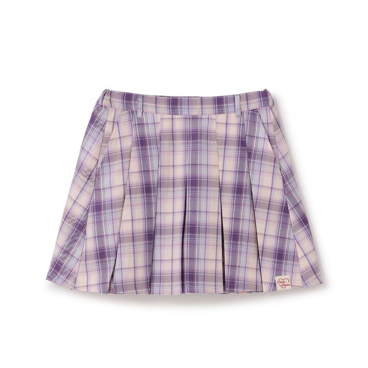 [Easy Care] Checkered Front Pleated Skirt,Black, medium image number 24