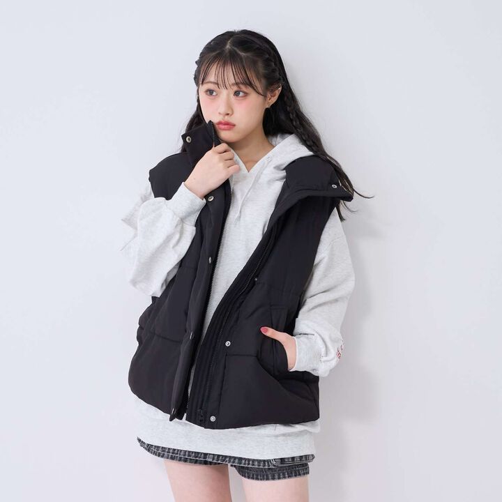 [LTXC] Puffy Vest,Black, medium image number 0