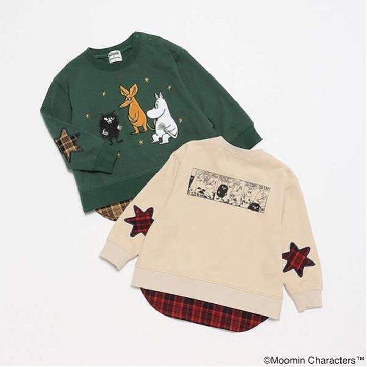 [MOOMIN] Long-Sleeve T-Shirt with Elbow Patches,Beige, medium image number 5