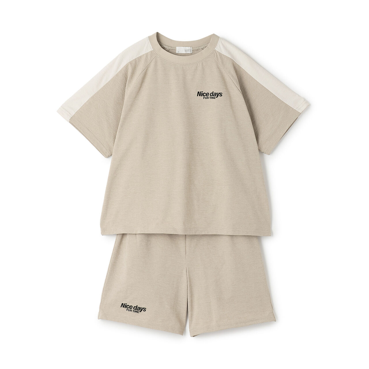 [Land and Water Use] Outfit Set: T-Shirt & Pants,Brown, large image number 0