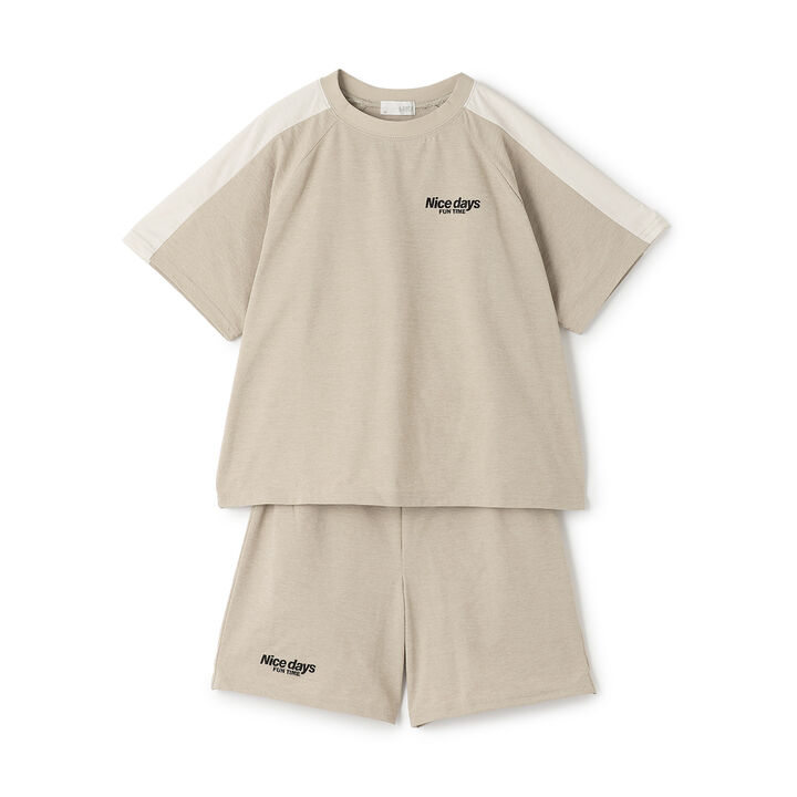 [Land and Water Use] Outfit Set: T-Shirt & Pants,Brown, medium image number 0