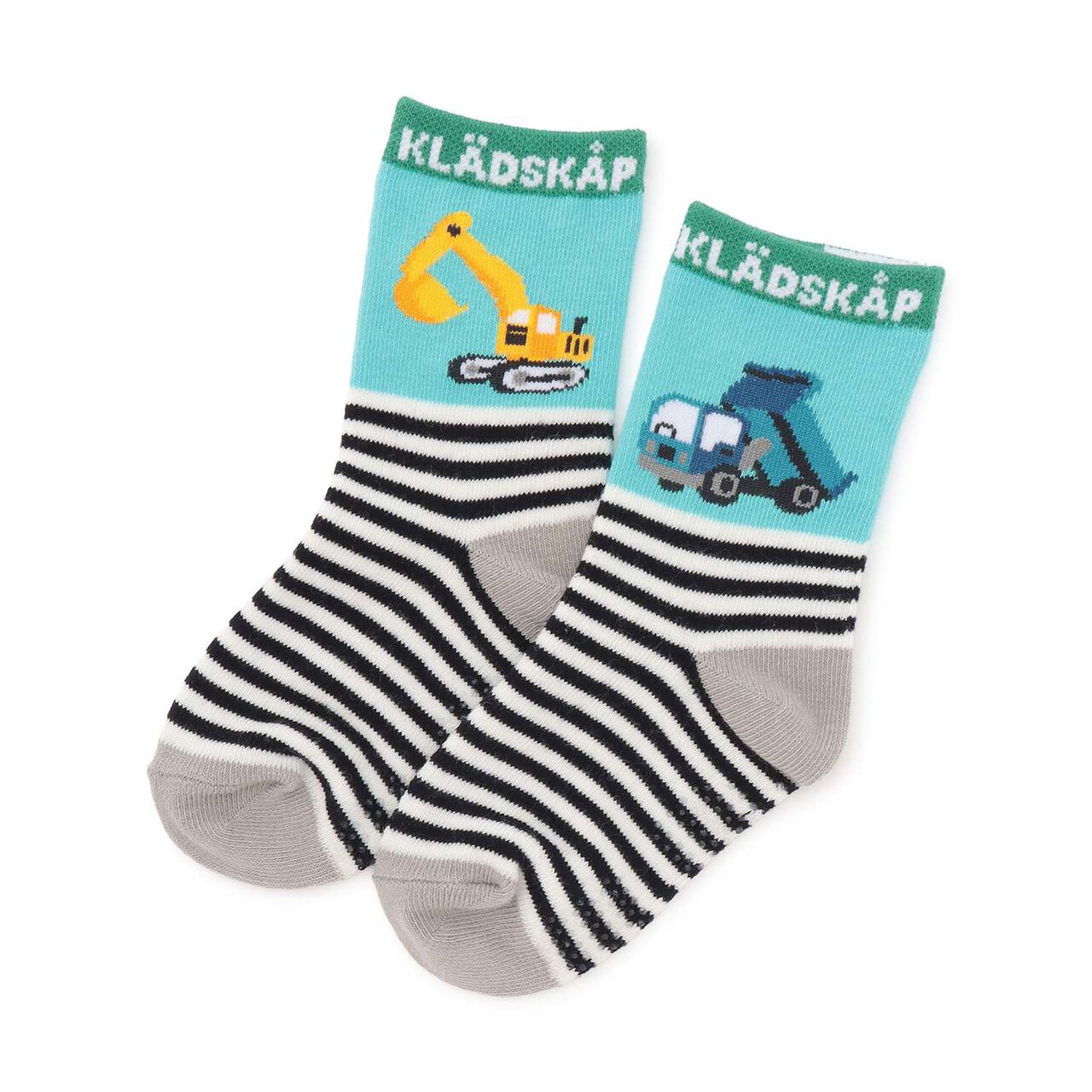 Work Vehicle Stripe Crew Socks,Emerald green, large image number 0