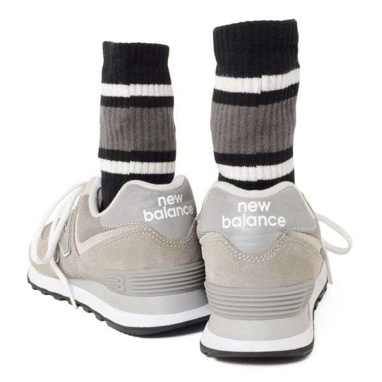 Crew Length Line Socks Set of 3 A,Multi color, large image number 7