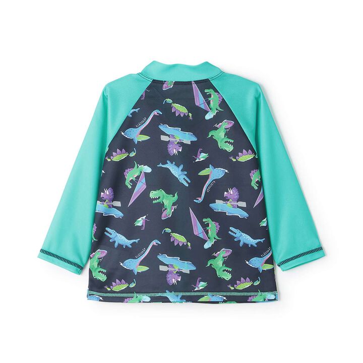 [SWIM] Dinosaur Print Long-Sleeve Rash Guard,Light khaki, medium image number 1