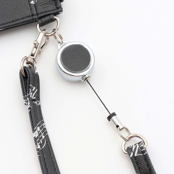 Musical Note All-Over Pattern Card Holder♪,Off white, medium image number 3