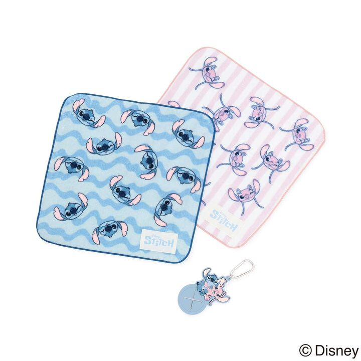 [Disney] [Stitch] LTXC Hand Towel with Carabiner,Sax blue, medium image number 1