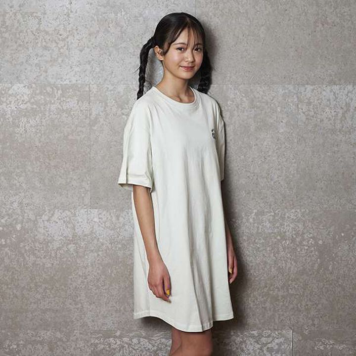 Functional Material Back Print T One-Piece Dress,Emerald green, medium image number 8