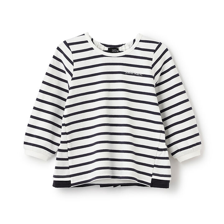 Organic Peplum Long Sleeve T-Shirt,Off white, medium image number 17