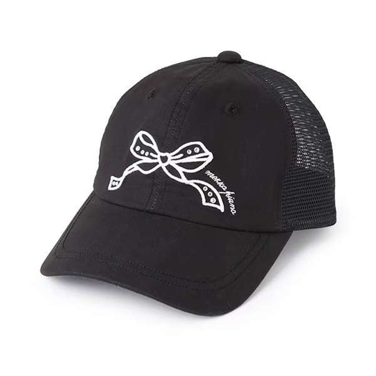 [Cool Sensation] Ribbon Embroidery Mesh Cap,Off white, large image number 10