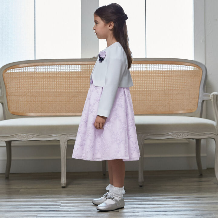 [Formal] Lace OP + No Collar JK Set,Lavender, medium image number 1