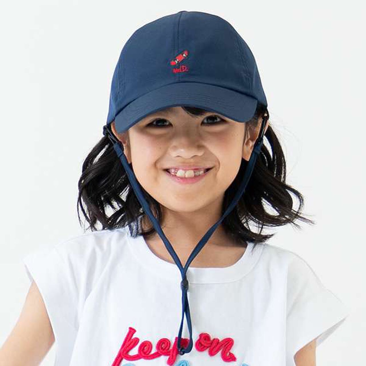 Embroidered Cap with Code,Navy, large image number 0