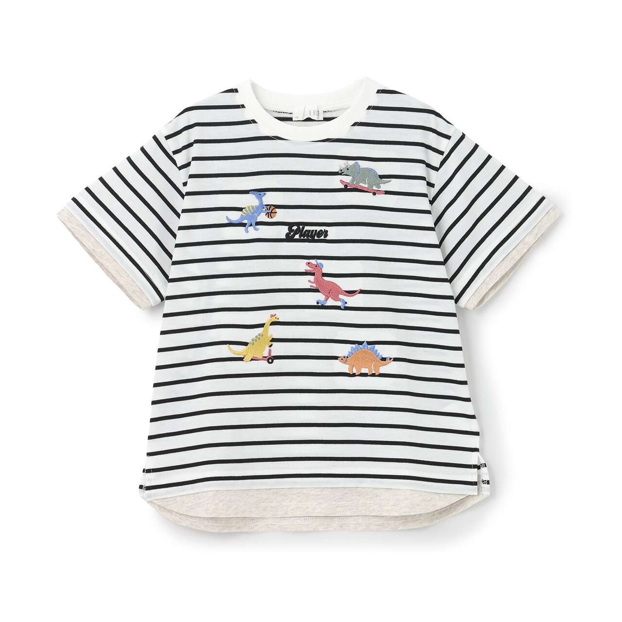 Assorted Embroidery T-Shirt,Milky white, large image number 8