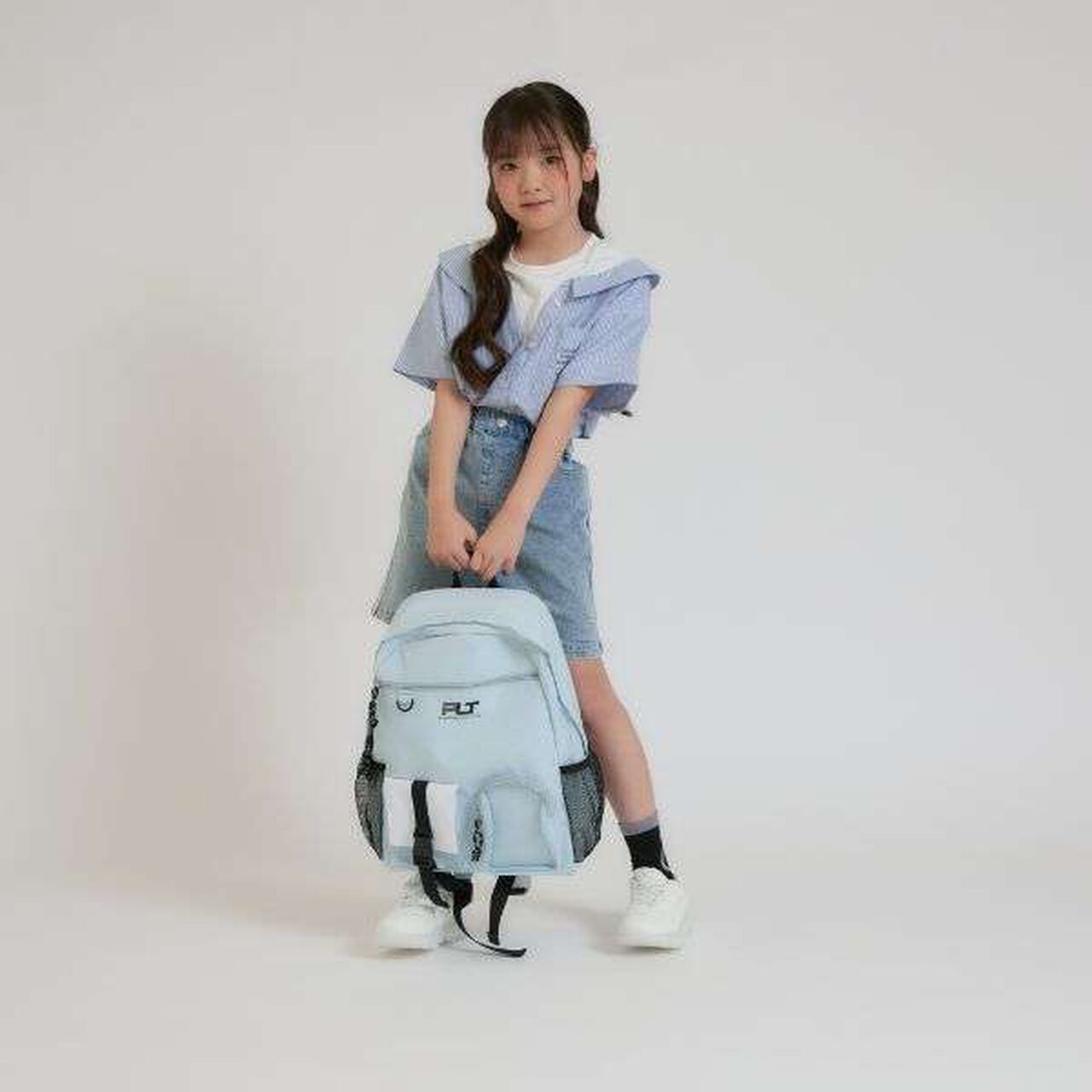 W Pocket Casual Backpack,Sax blue, large image number 17