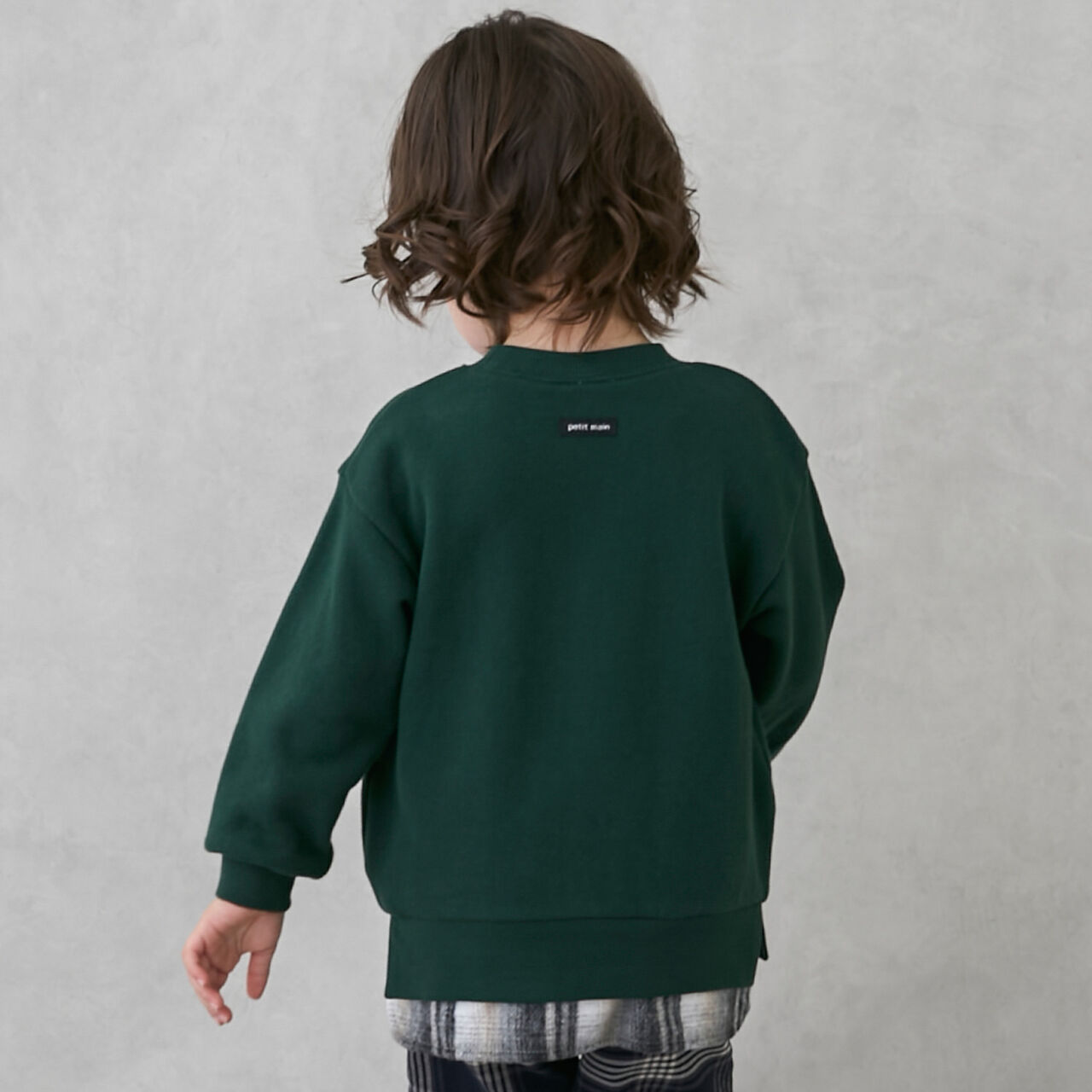 Bear Motif Sweatshirt,Navy, large image number 5