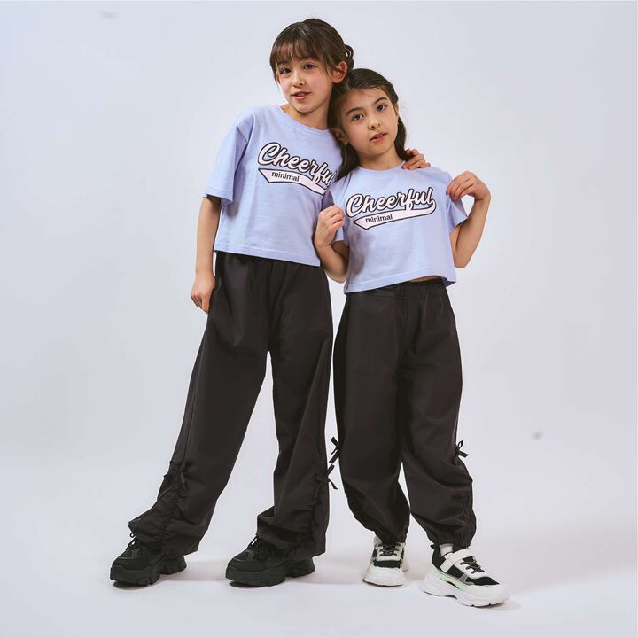 100% Cotton Logo Appliqu&eacute; Cropped Short Sleeve T-Shirt,Black, medium image number 14