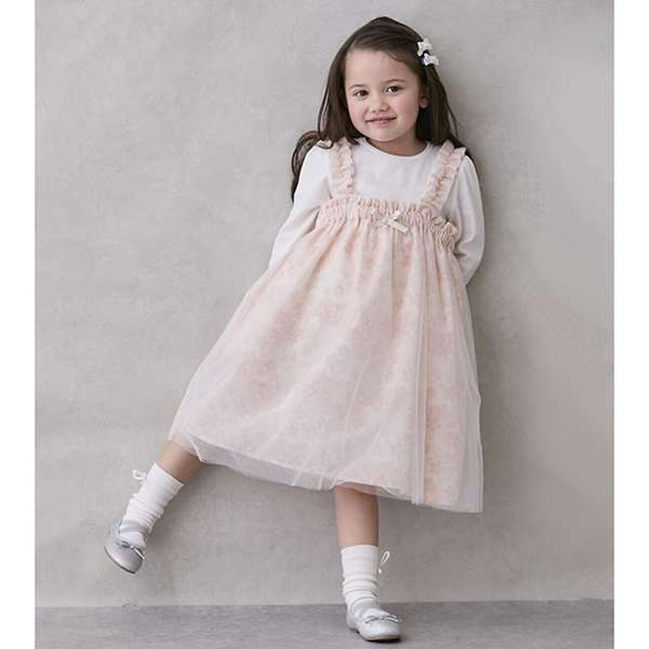 Floral Tulle Dress Set,Pink, large image number 18