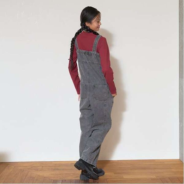 Denim Jumpsuit,Gray, medium image number 4