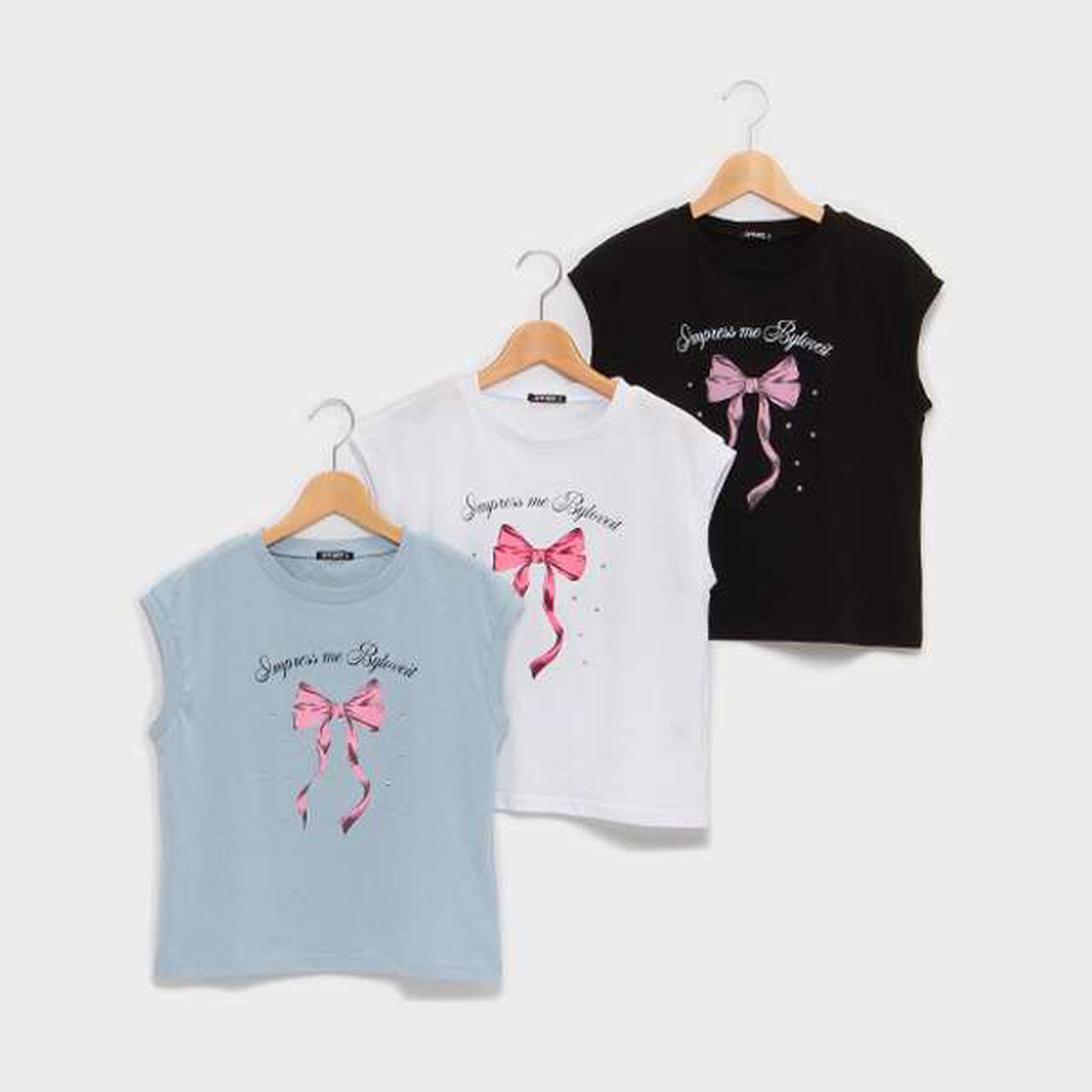 [Web Exclusive] Sparkling Jewel Ribbon T-Shirt,Black, large image number 7