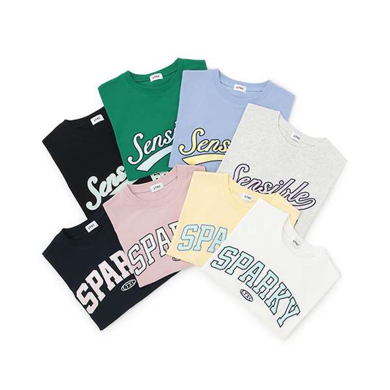 Logo Assorted Appliqué Half T-shirt,Sax blue, large image number 2