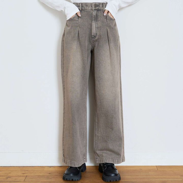 [LTXC] Tack Wide Denim Pants [Set Available],, medium