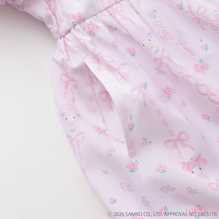 My Melody / My Sweet Piano Ballerina Print One-Piece Dress,Light pink, medium image number 6