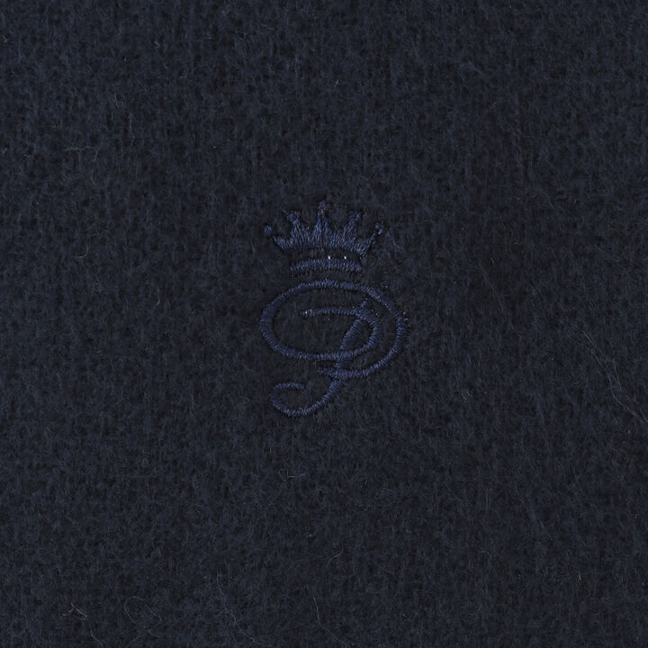 [Anti-Static Finish] Cashmere Touch Checkered Scarf,Navy, medium image number 6
