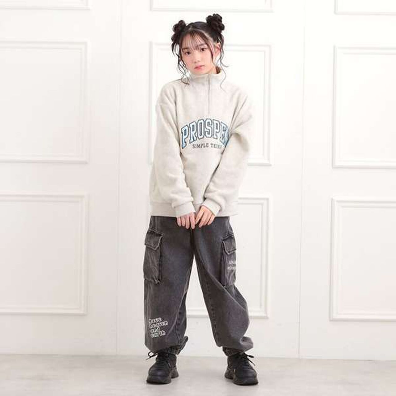 Half-Zip Fleece Sweatshirt,Light pink, large image number 9