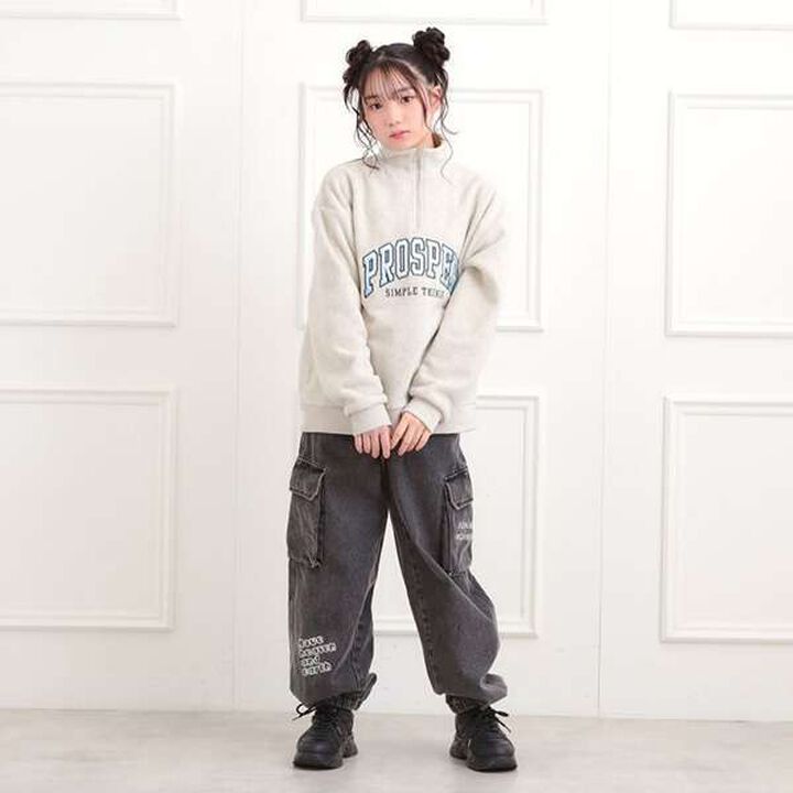 Half-Zip Fleece Sweatshirt,Light pink, medium image number 9