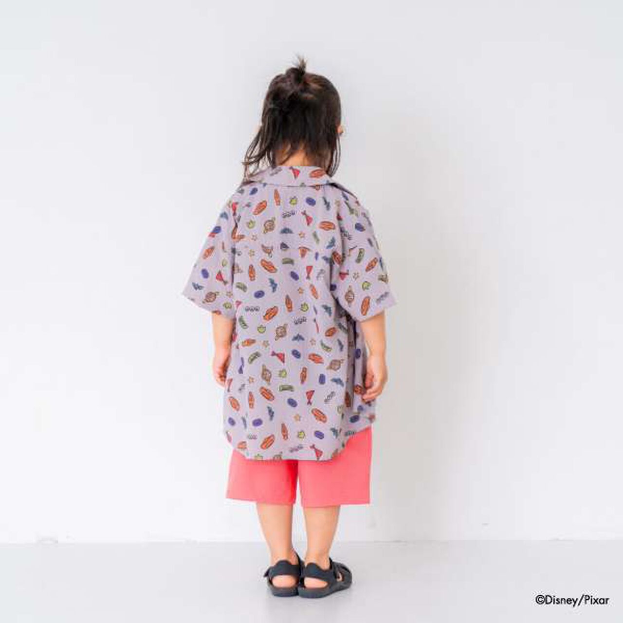 [Matching with Dad Outfit] Disney Kids Toy Story Pattern Shirt,Light gray, large image number 2