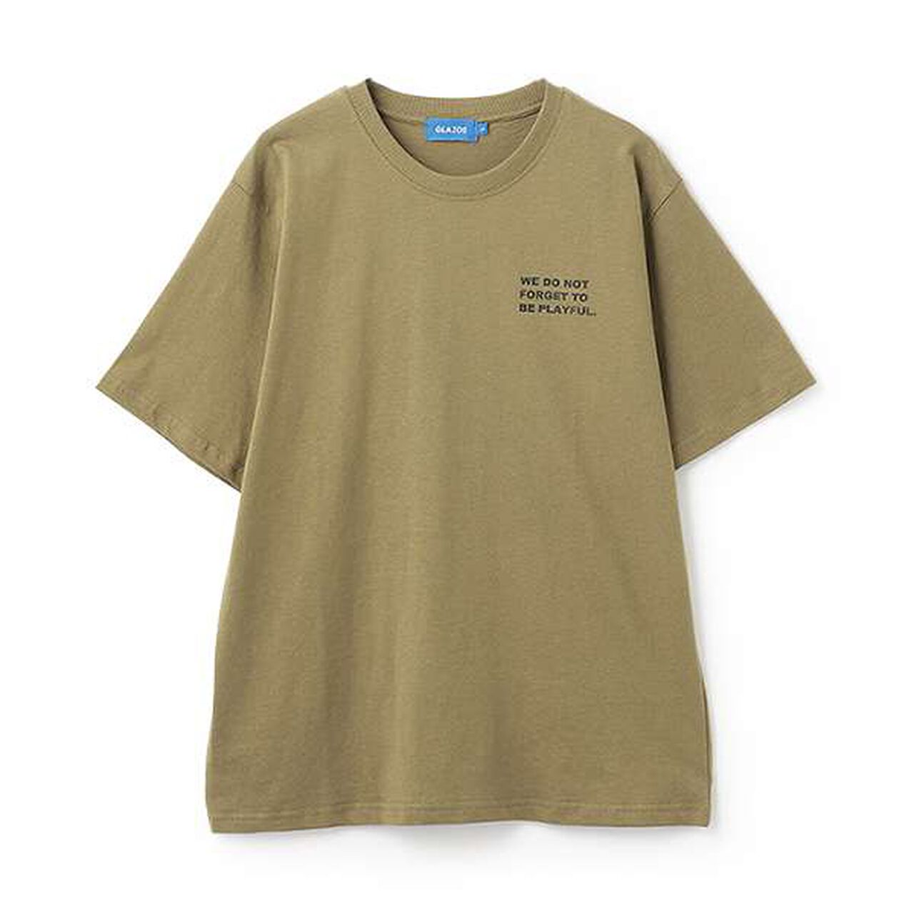 [Affordable] Back Print Short Sleeve T-Shirt,Khaki, large image number 0