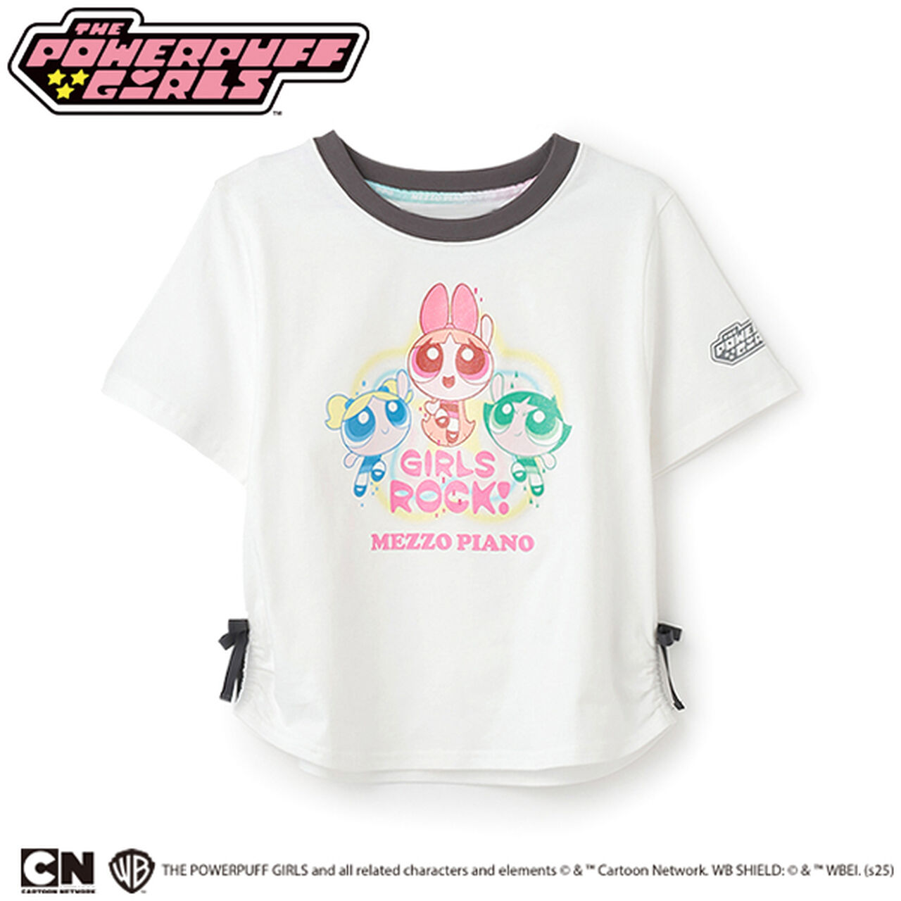 [The Powerpuff Girls] Ringer T-Shirt,Off white, large image number 1