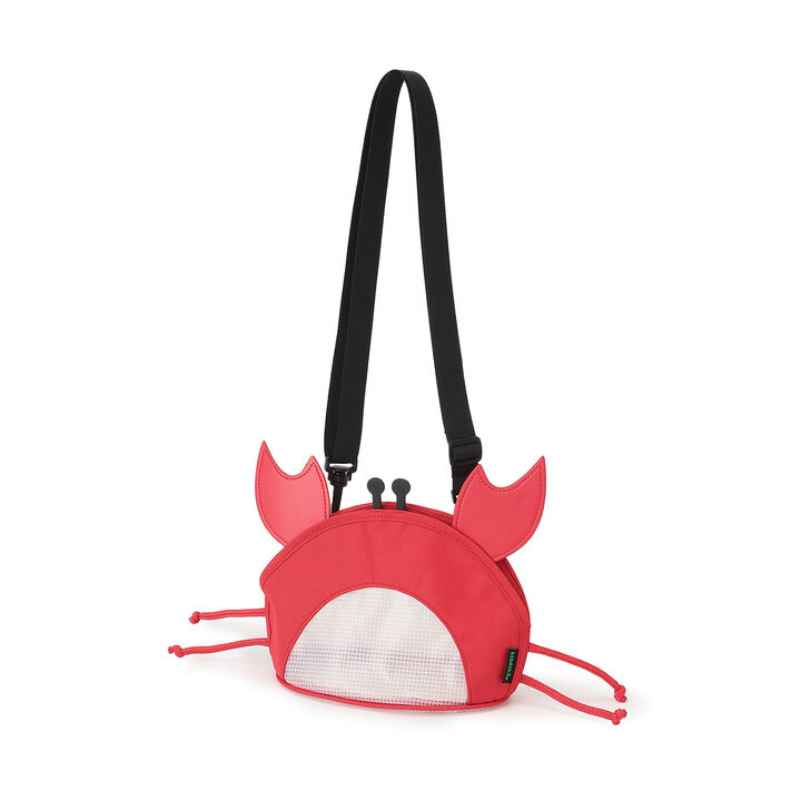 Crab / Umbrella Octopus Small Shoulder Bag,Red, medium image number 0