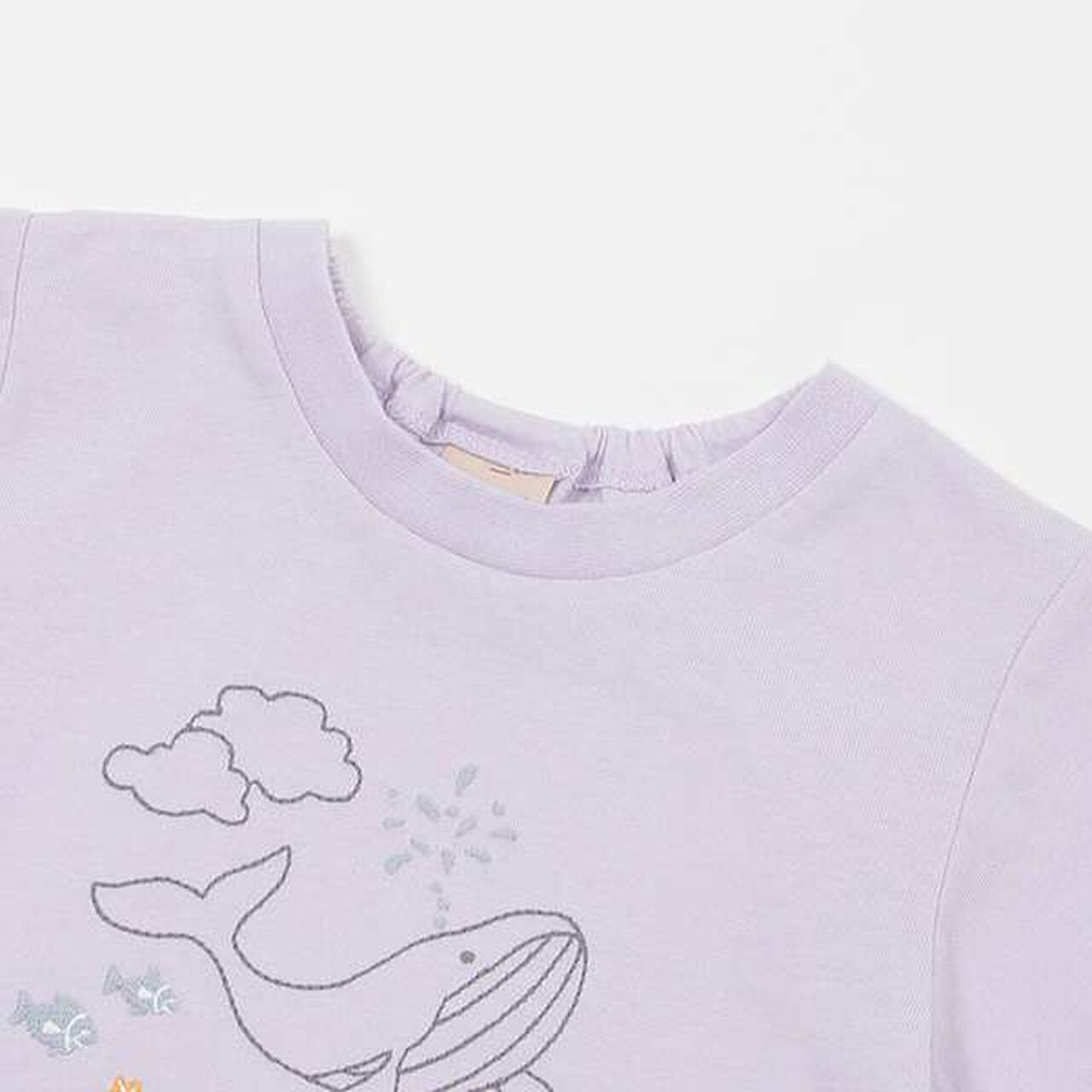 [Link] Quick-Dry Embroidery Half T-Shirt (Kids),Cream, large image number 19