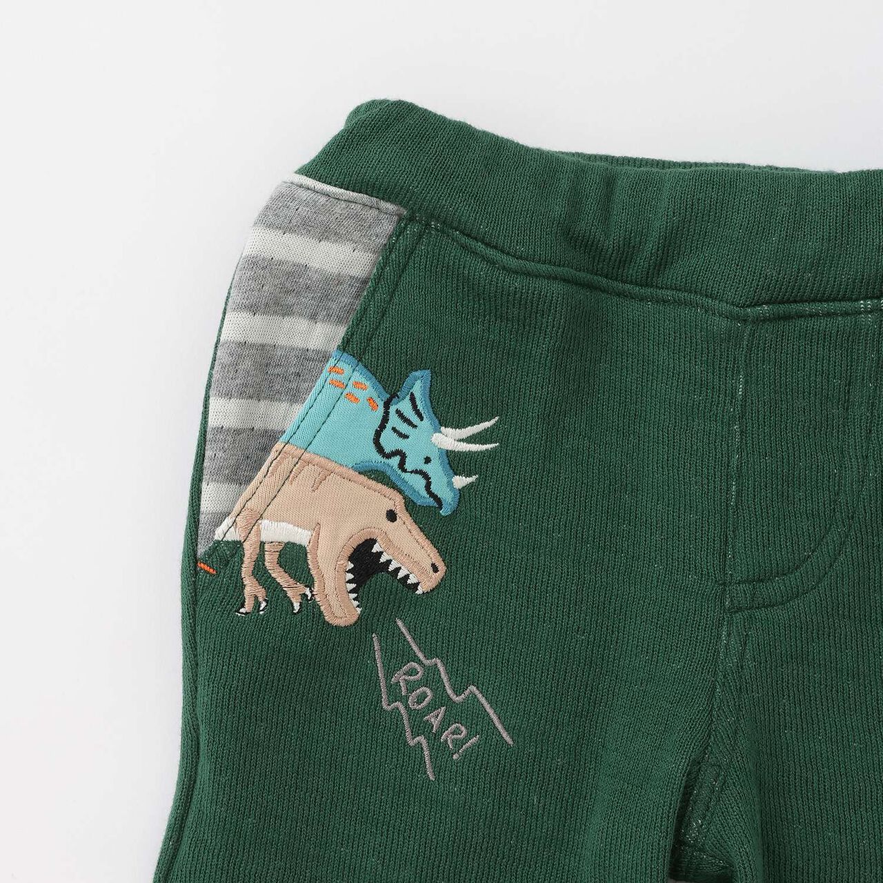 [Popular Item Restocked] [Not Available at Physical Stores] Dinosaur Long-Length Straight Pants,Deep green, large image number 4
