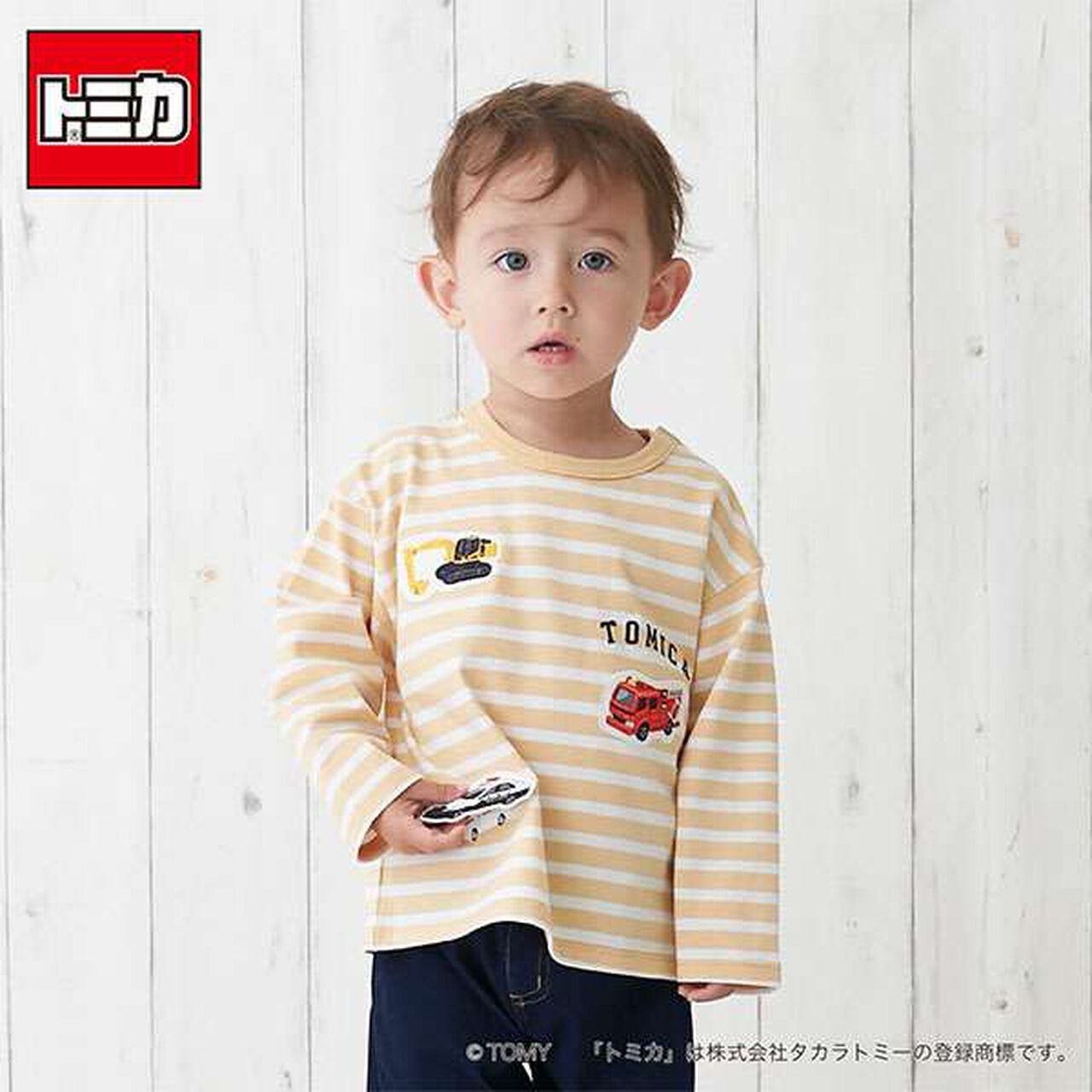 TOMICA Appliqu&eacute; Long Sleeve T-Shirt,Yellow, large image number 0