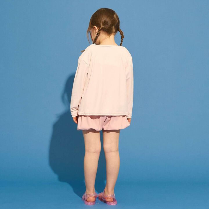 [SWIM] [UV Protection] Rash Guard Cardigan with Ribbon,Sax blue, medium image number 13