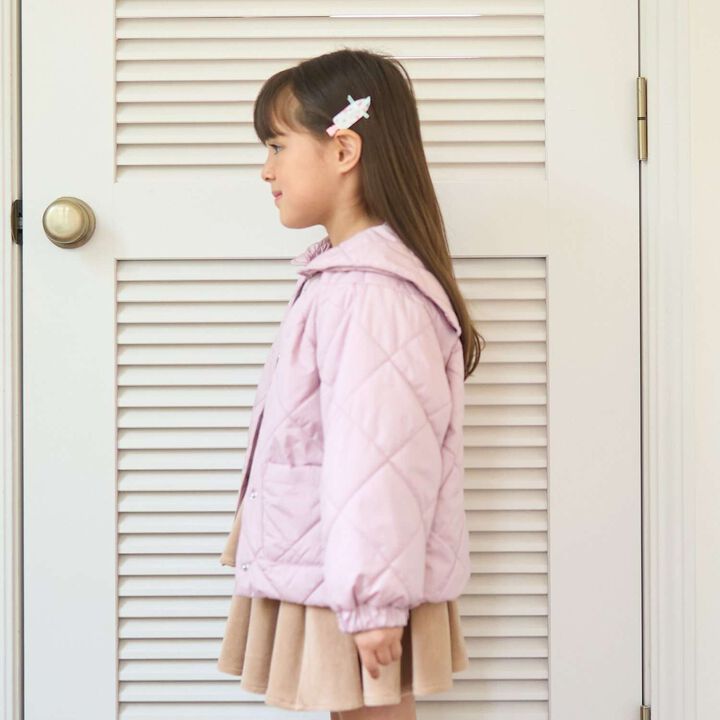 Quilted Bomber Jacket with Removable Sailor Collar,Charcoal gray, medium image number 26