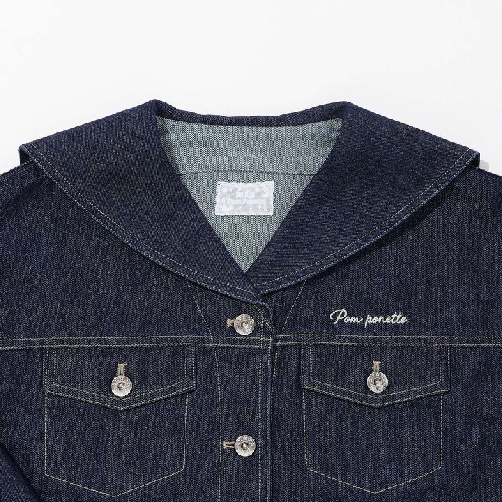 [Sailor Denim Jacket] [Available in 130cm],Navy, medium image number 2