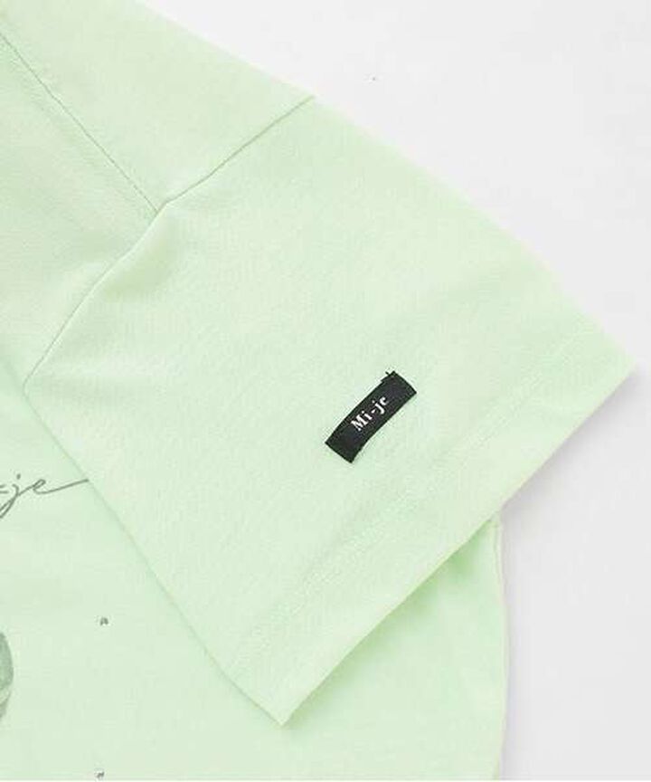 Shell Illustration Short Sleeve T-Shirt [Korean Fashion],Light green, medium image number 8