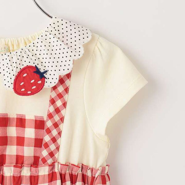 Strawberry One-Piece Dress,Red, medium image number 3