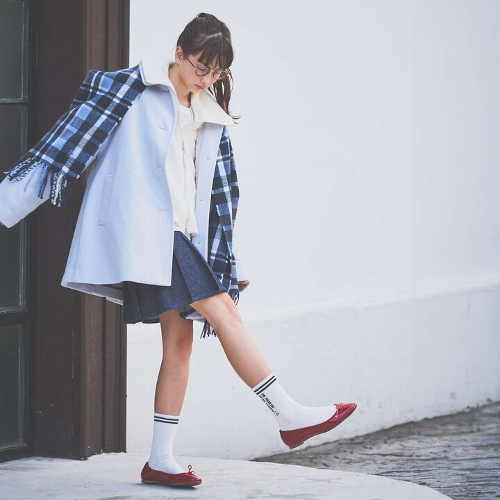 [Static-Free] Cashmere Touch Checkered Scarf,Navy, medium image number 16