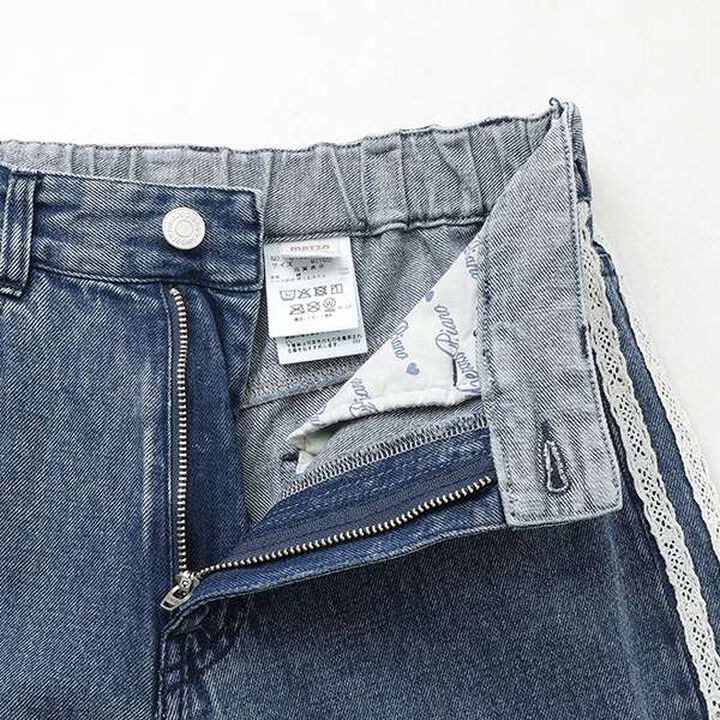 Slim-Fit Barrel Leg Denim Pants (Assorted Design),Blue, medium image number 3